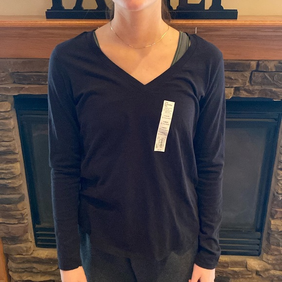 NWT black long sleeve t shirt blouse - Picture 2 of 3